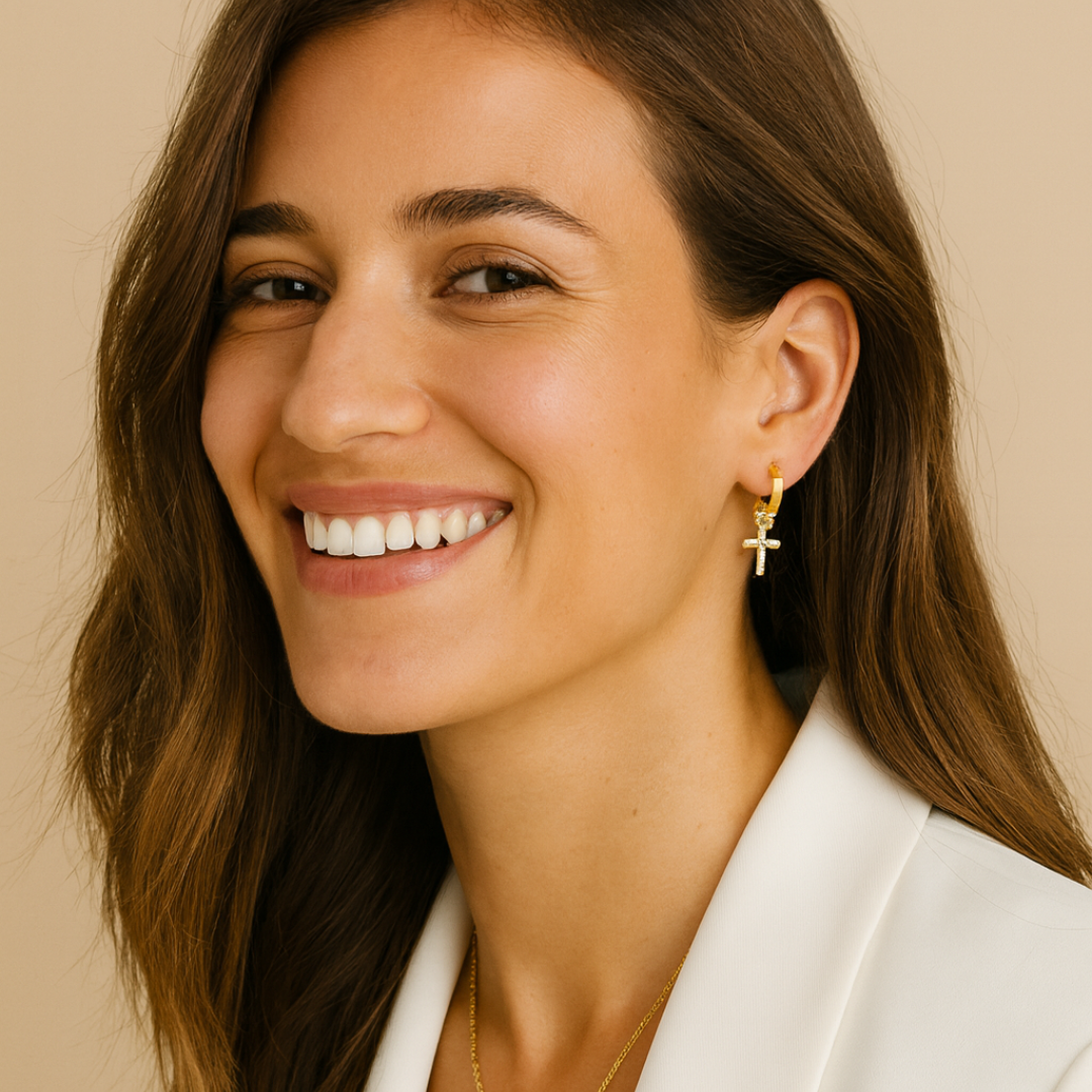 🎁(Collar + Pendientes de Regalo) “Cruz de Luz”